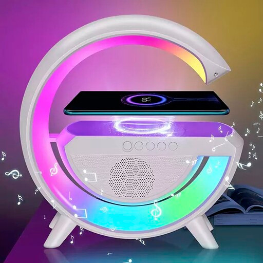 اسپیکر بلوتوثی Sing-e با شارژر وایرلس، ساعت و چراغ خواب مدل ZQS1220