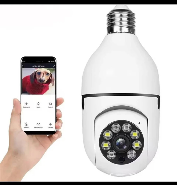 دوربین لامپی چرخش 360 درجه با نرم افزار v380