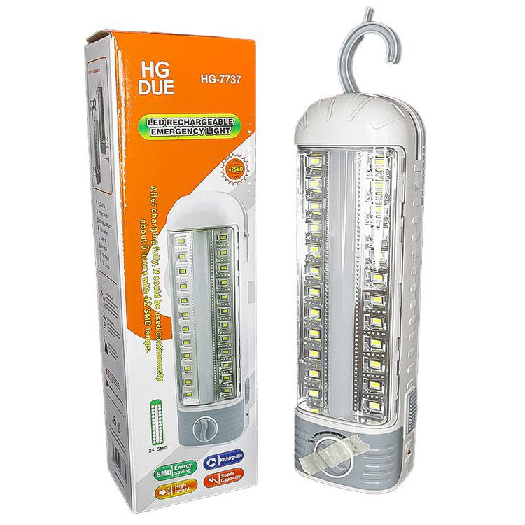 چراغ اضطراری اچ جی مدل HG-7737 دیمر دار با نور LED