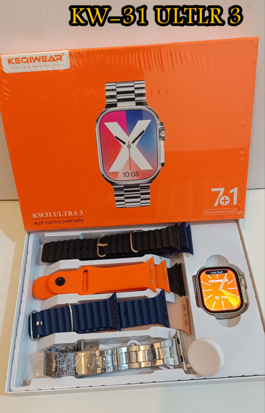 ساعت هوشمند KEQIWEAR مدل KW31 Ultra3 به همراه ۷ بند