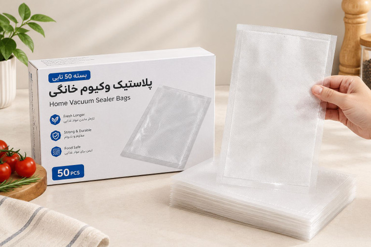 پلاستیک مخصوص دستگاه وکیوم بسته 50 تایی